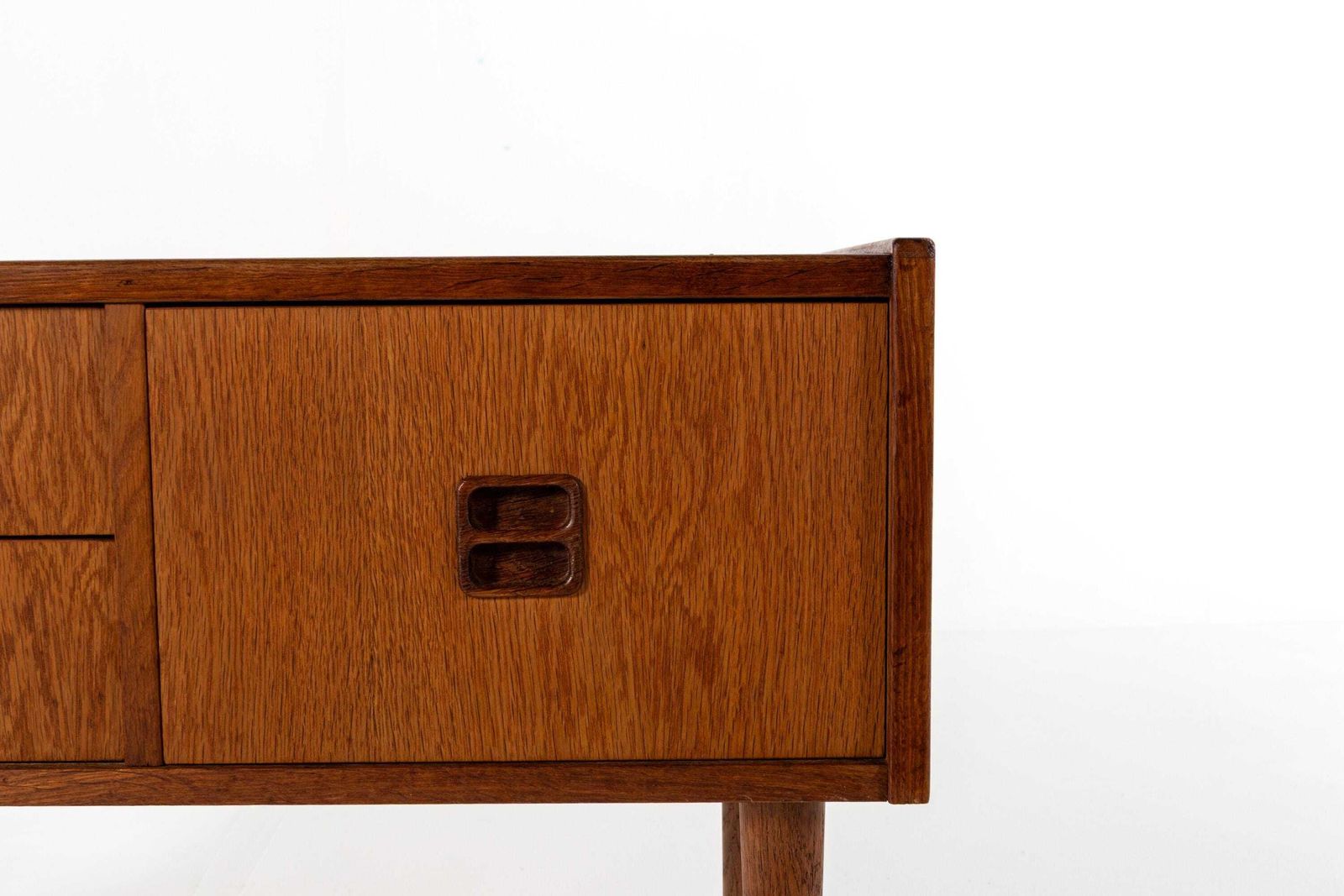 photo for sale Mid Century Modern Danish Oak Sideboard / Chest Of Drawers 1960s