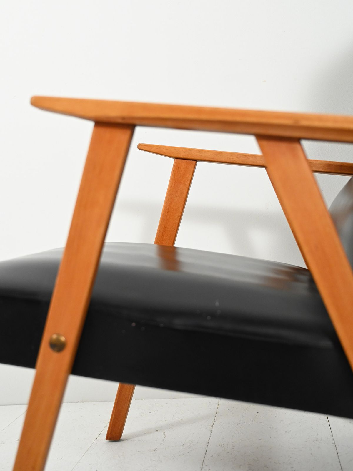Pair Of Scandinavian Armchairs From The 1950s And 1960s With High Backs photo vinterior