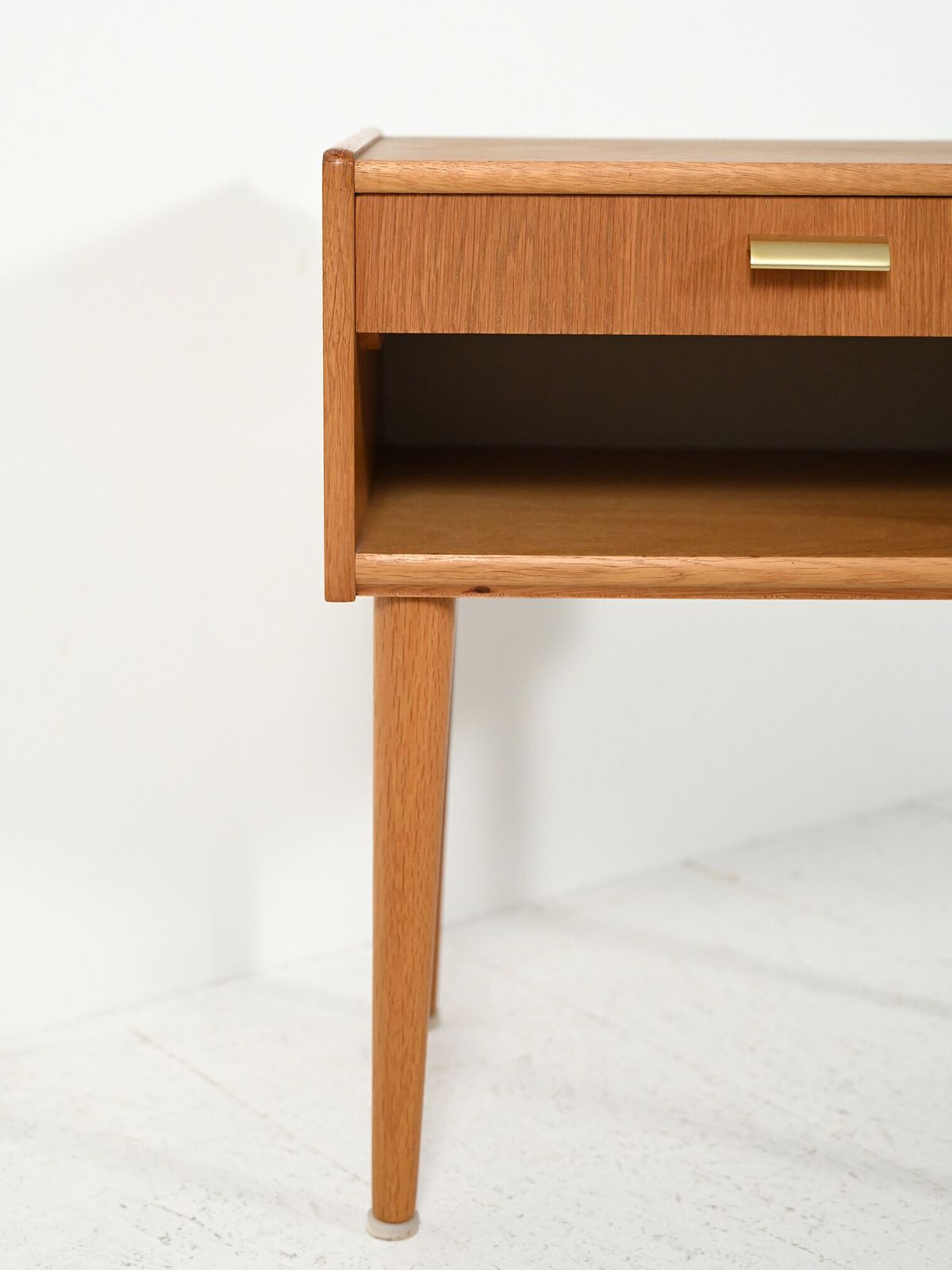 Vintage Scandinavian Bedside Table With Brass Handle photo 520.0