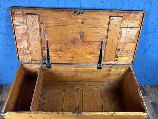 Victorian Pine Blanket Box Antique Large photo 295.0