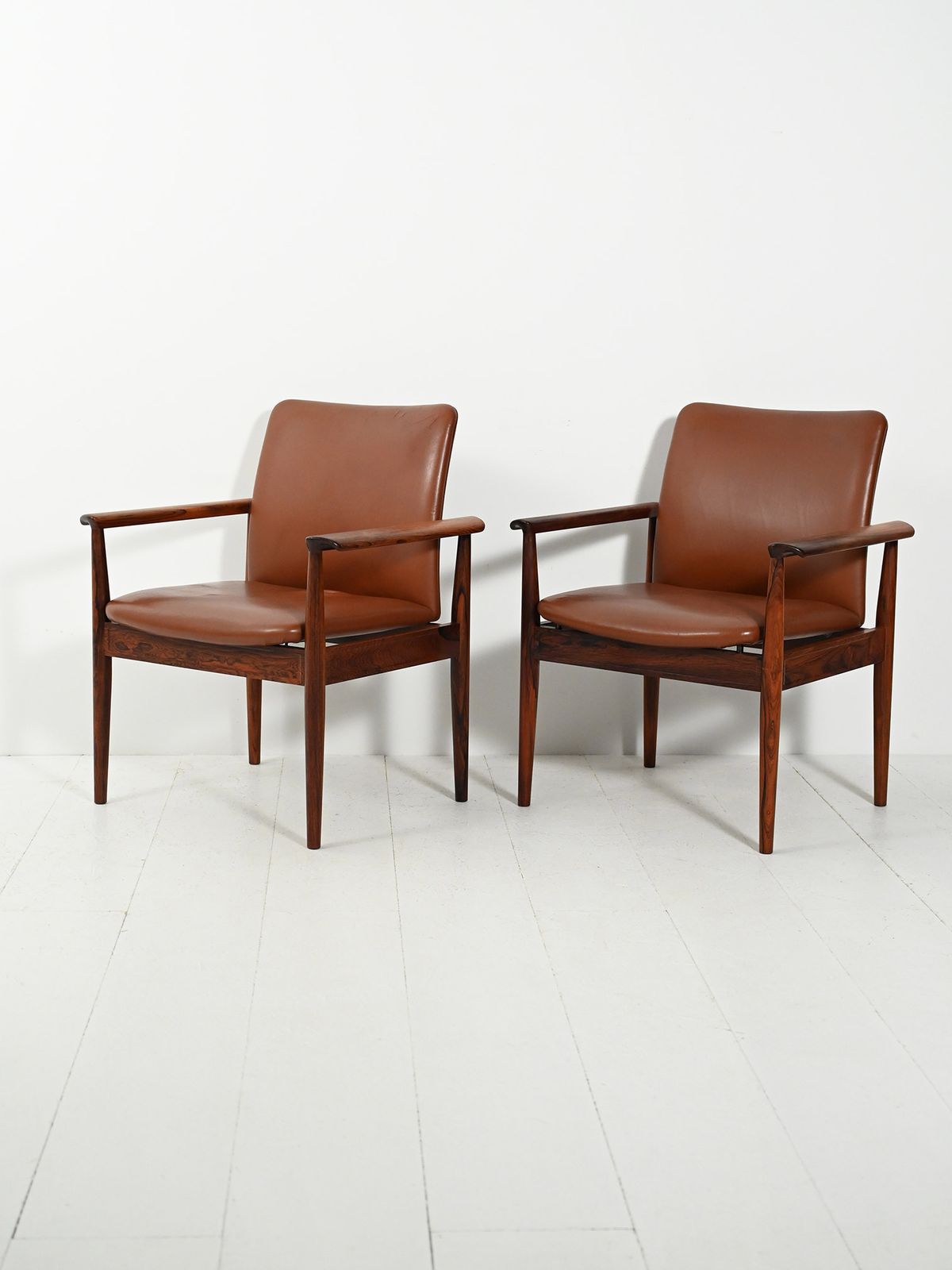 Pair Of “Diplomat” Armchairs By Finn Juhl photo for sale