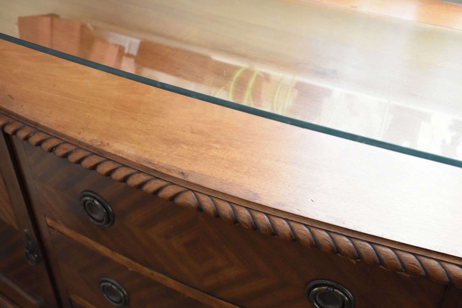 photo buy Stunning Antique Queen Anne Style Sideboard