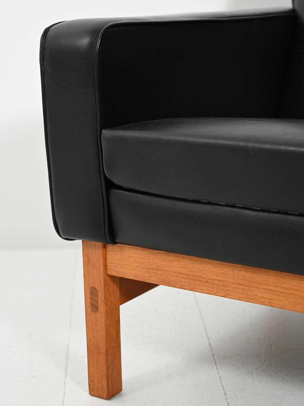 Ab Futura Swedish Armchair In Black Faux Leather photo buy