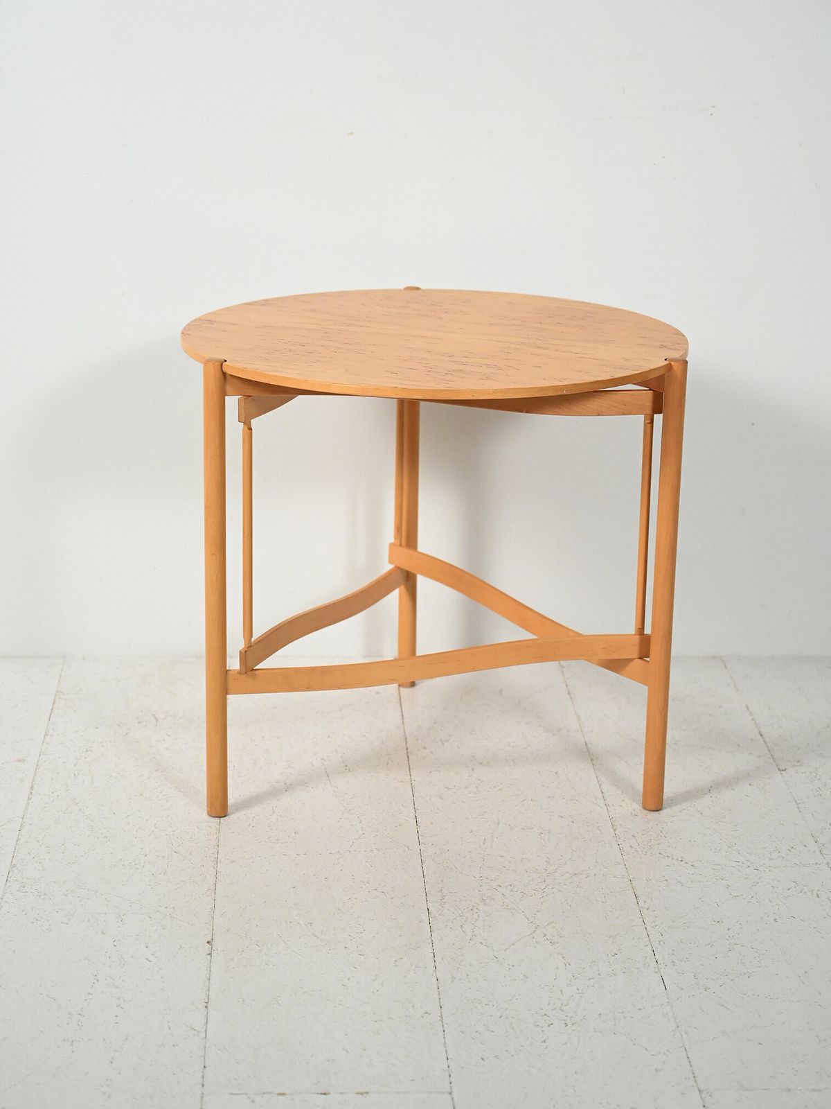 Round Scandinavian Birch Coffee Table By Karl Andersson & Söner photo for sale