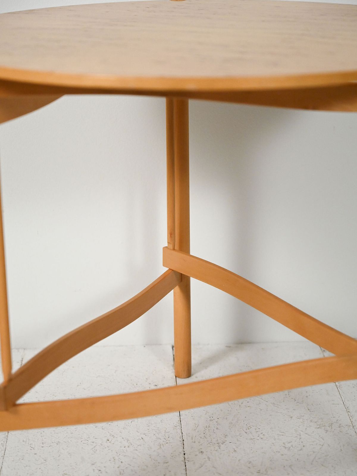 Round Scandinavian Birch Coffee Table By Karl Andersson & Söner photo vintage
