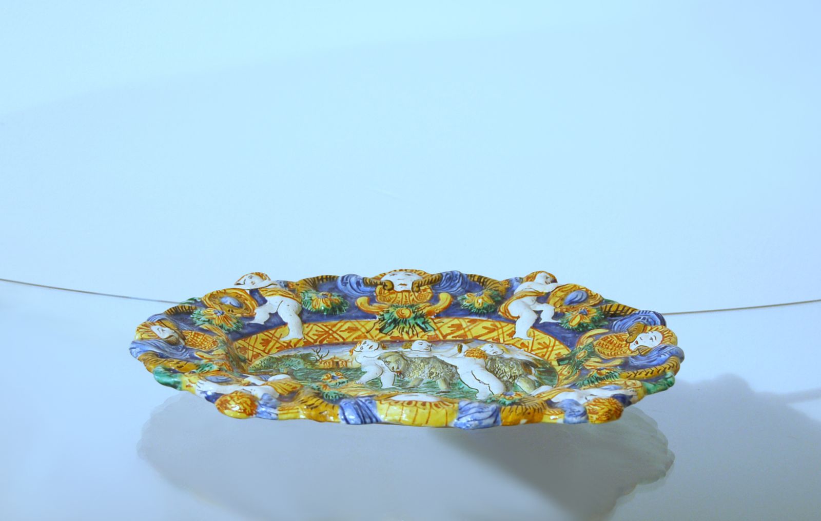 Majolica Plate / Imbres Manufactory Of Pavia / 18th Century photo buy