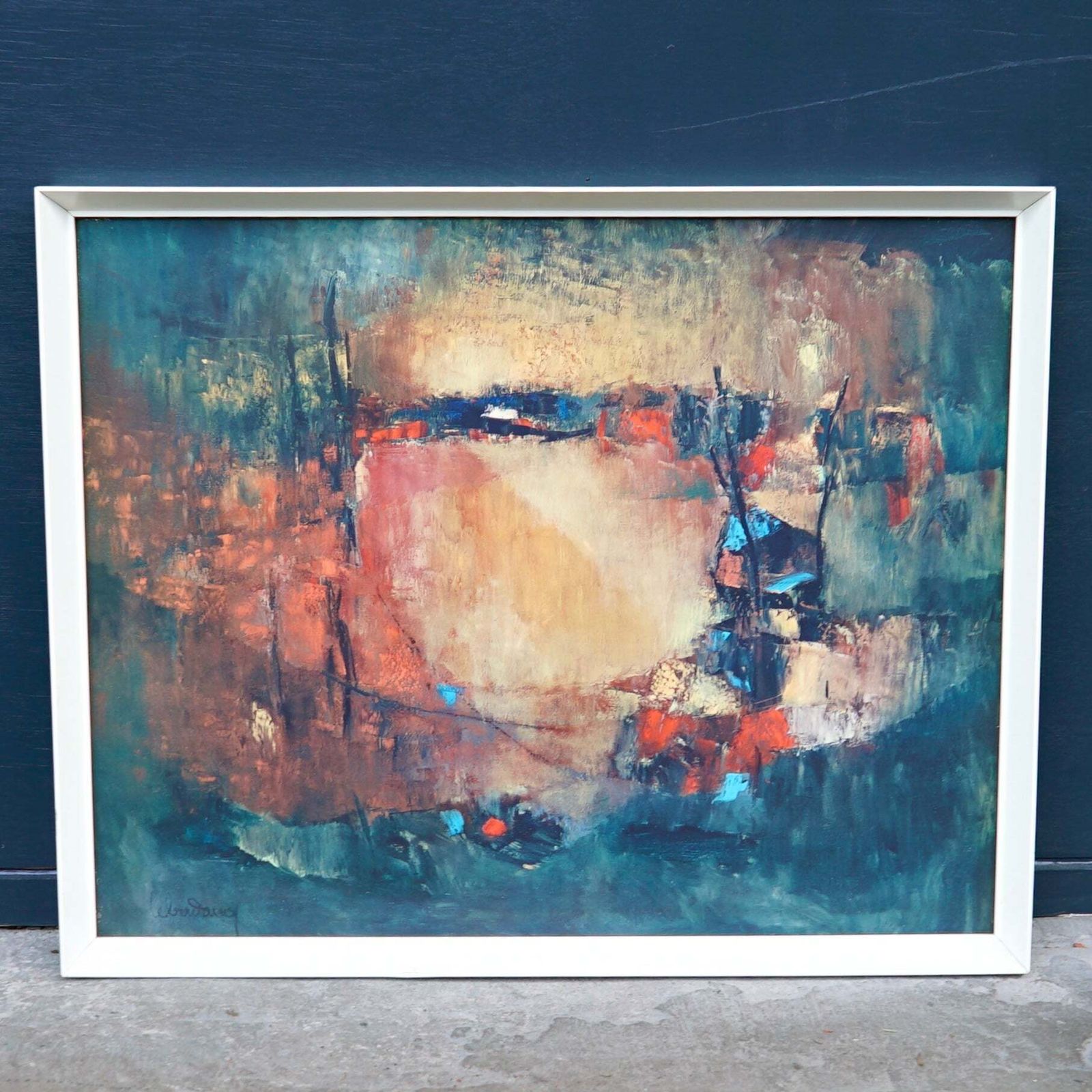 1960s Framed Print ‘The Three Boats’ By Hoi Lebadang