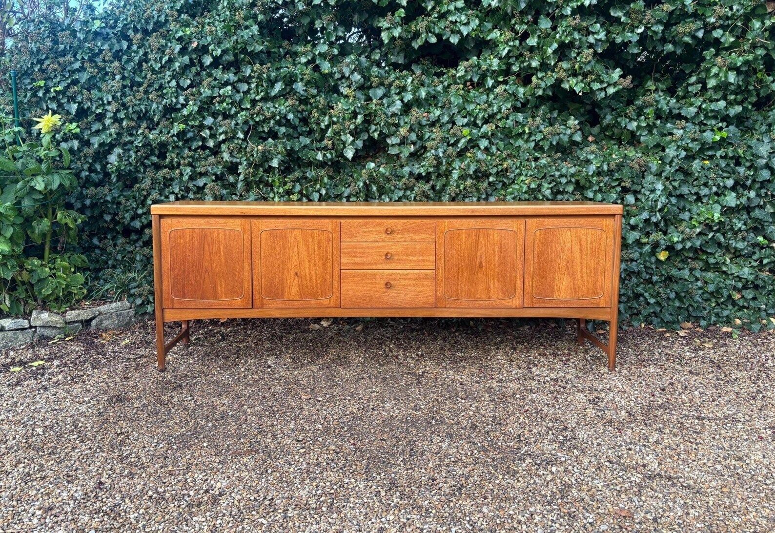 Vintage Mid Century Nathan Squares Teak Sideboard