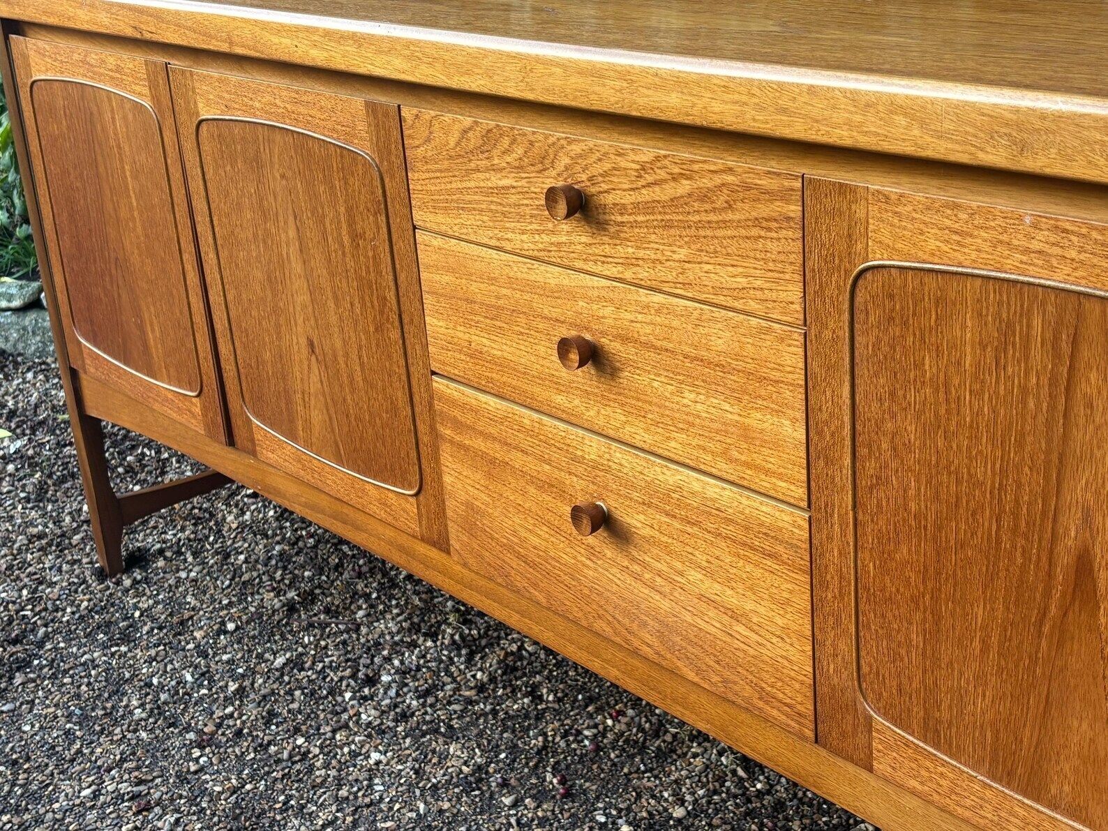photo for sale Vintage Mid Century Nathan Squares Teak Sideboard