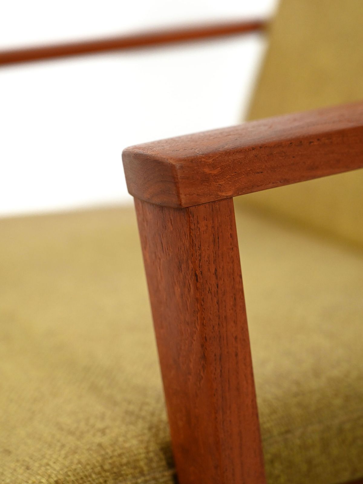 Furniture Pair Of Danish Teak Armchairs With Green Upholstery photo