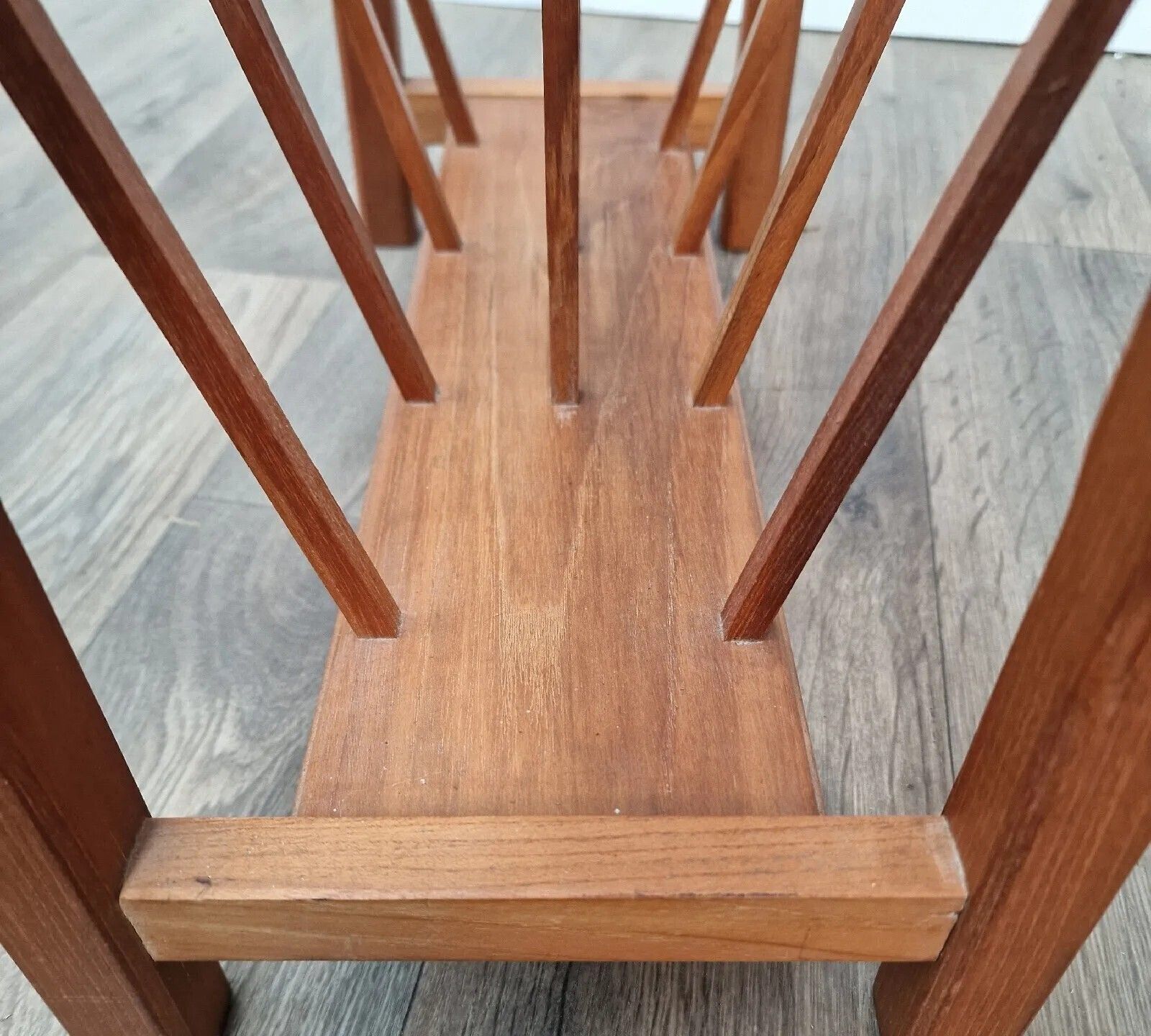 photo buy Vintage Teak Magazine Rack Danish Inspired Scandi Mid Century Modern