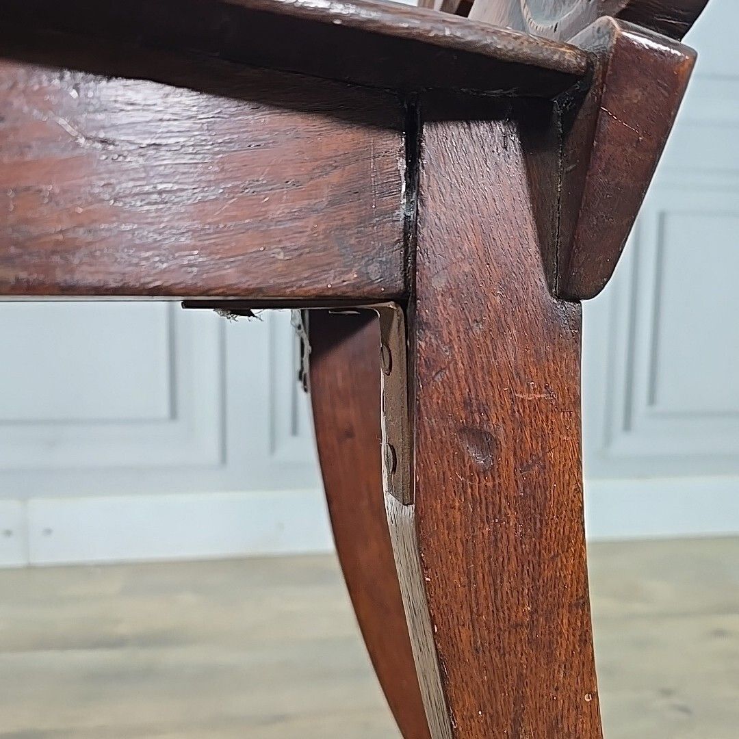 photo for sale Antique Solid Wooden Chair Victorian With Carved Shield Back Walnut? Hallway