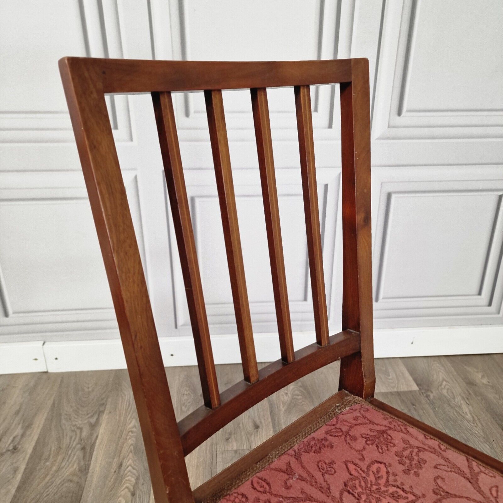 Antique Edwardian Single Chair Dining Bedroom Mahogany Upholstered Wooden photo Furniture