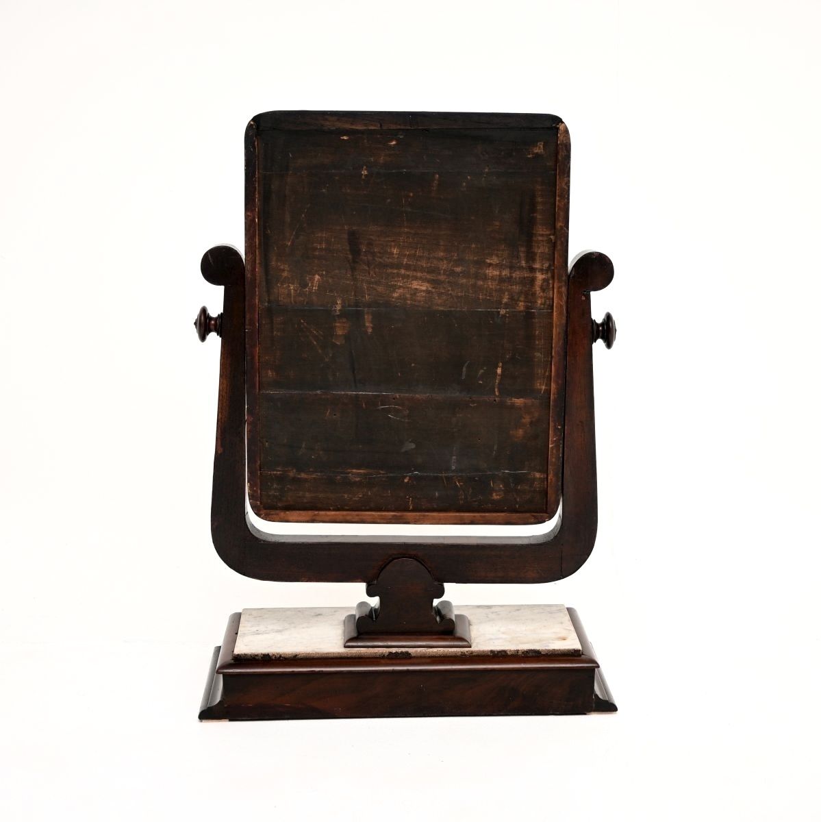 Antique Victorian Mahogany And Marble Table Top Vanity Mirror photo vintage