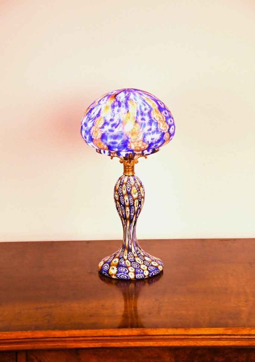 Italian Art Glass Table Lamp By Fratelli Toso, 1930s photo buy