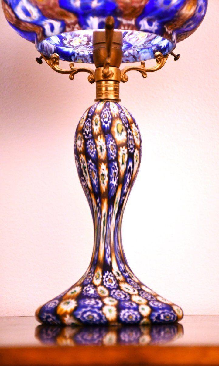 photo for sale Italian Art Glass Table Lamp By Fratelli Toso, 1930s
