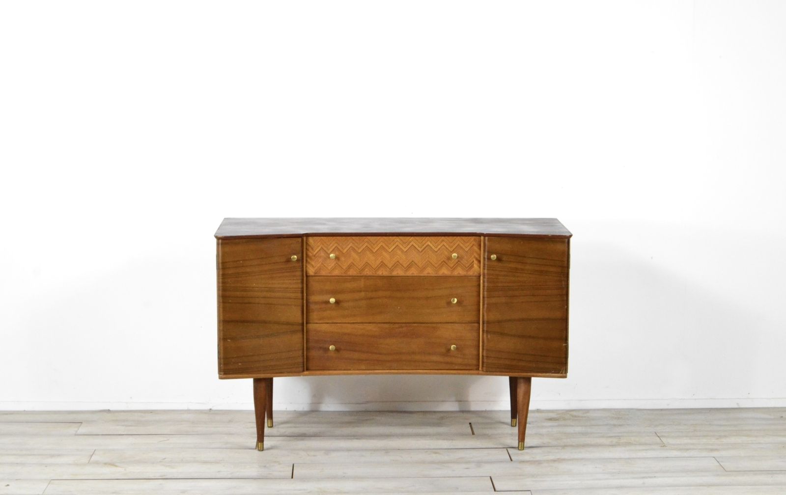 Vintage Midcentury Uniflex Walnut  And Teak Sideboard / Dressing Table. Delivery. Modern / Retro / Danish Style photo furniture