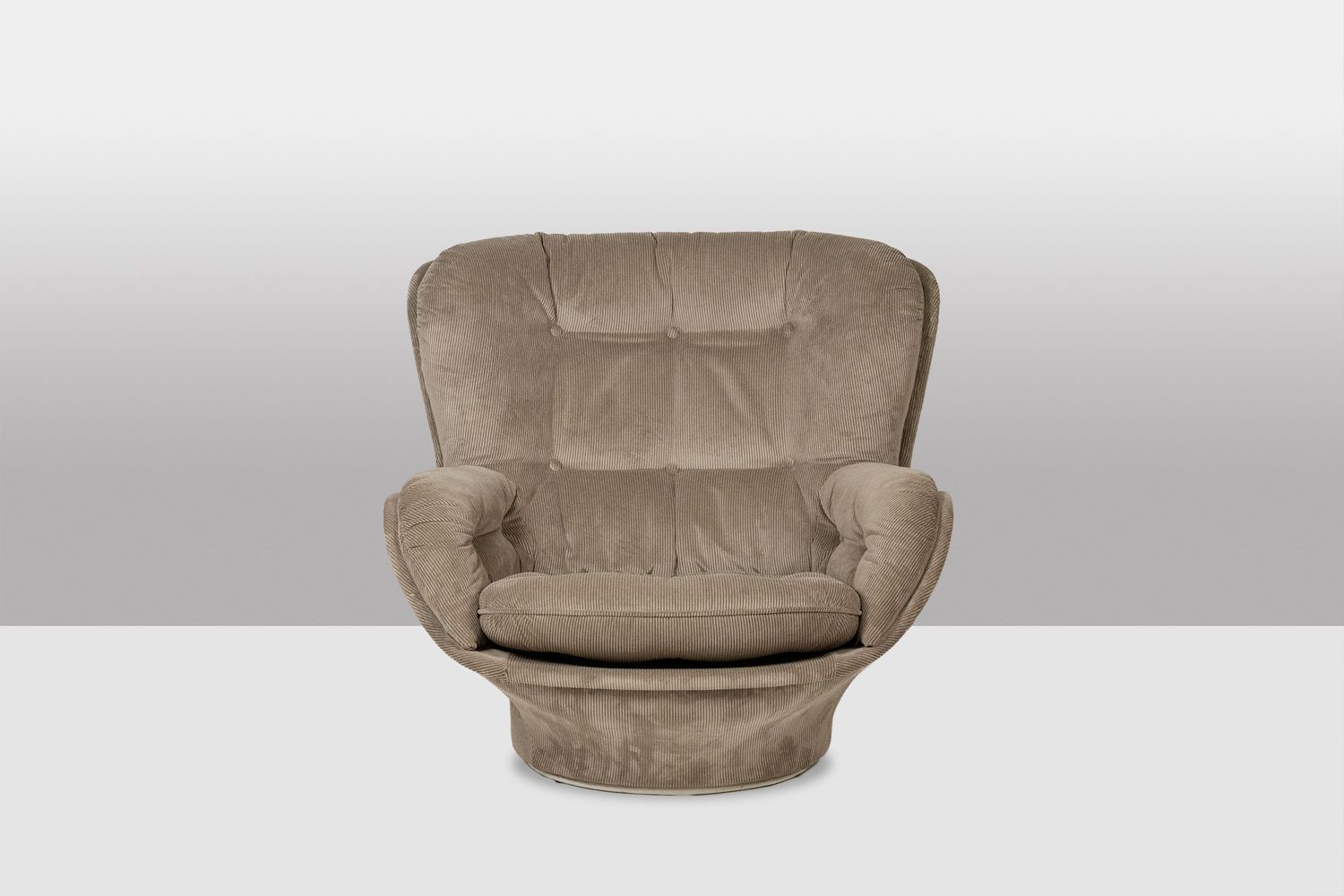 Michel Cadestin For Airborne. “Karate” Velvet Armchair. Circa 1970. photo furniture