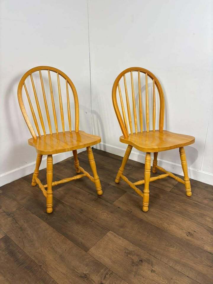 A Pair Of Contemporary Hoop Spindle Back Chairs