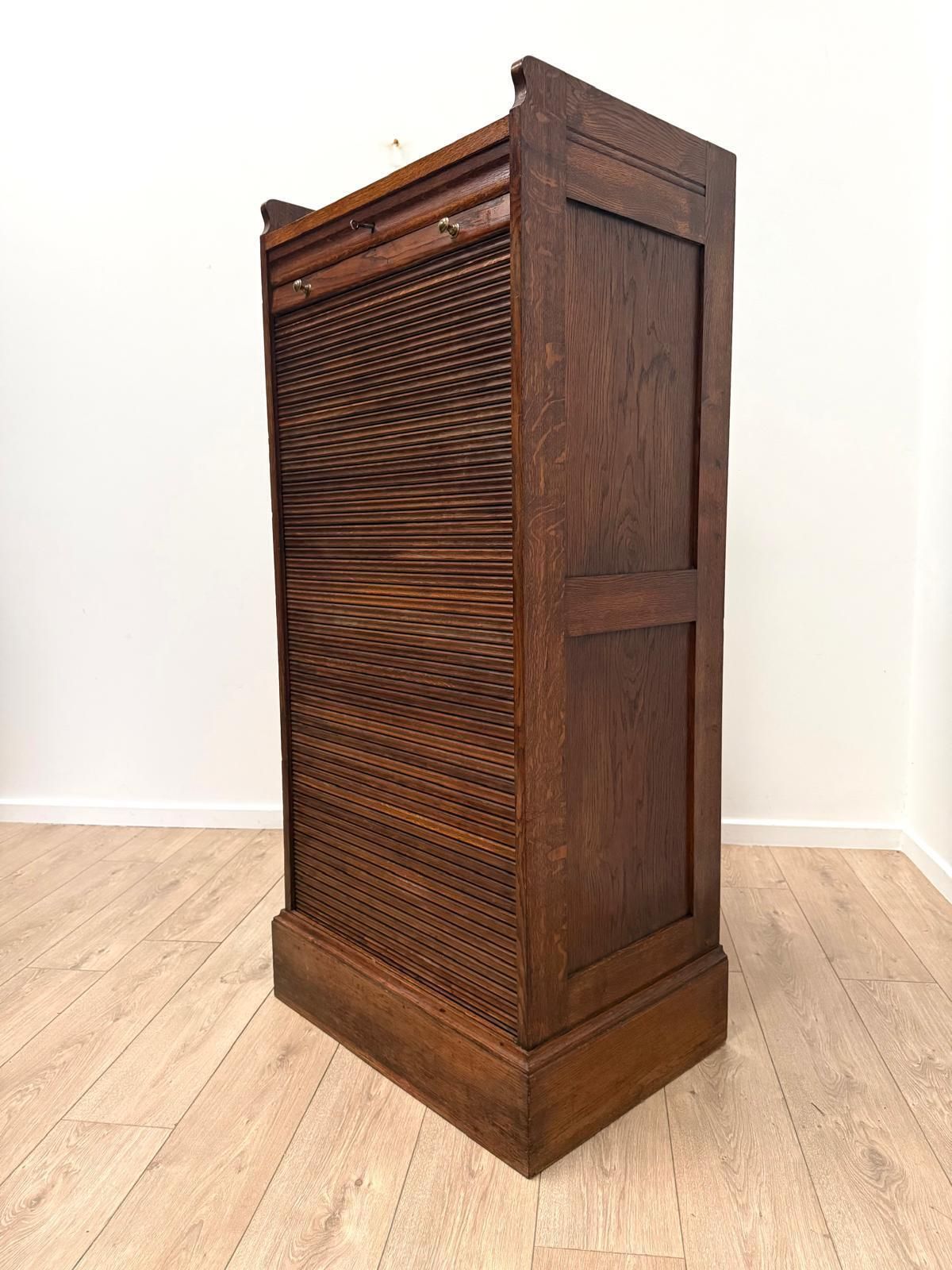 Great Looking Quality Early 20th Century Tambour Cabinet  Delivery Available 0139. photo Furniture