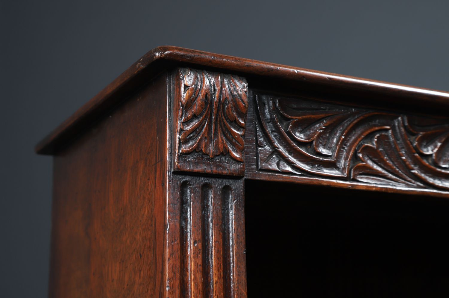 photo for sale Vintage English 16th Century Style Tudor / Elizabethan Oak Open 3ft Bookcase Cupboard (Circa 1930)
