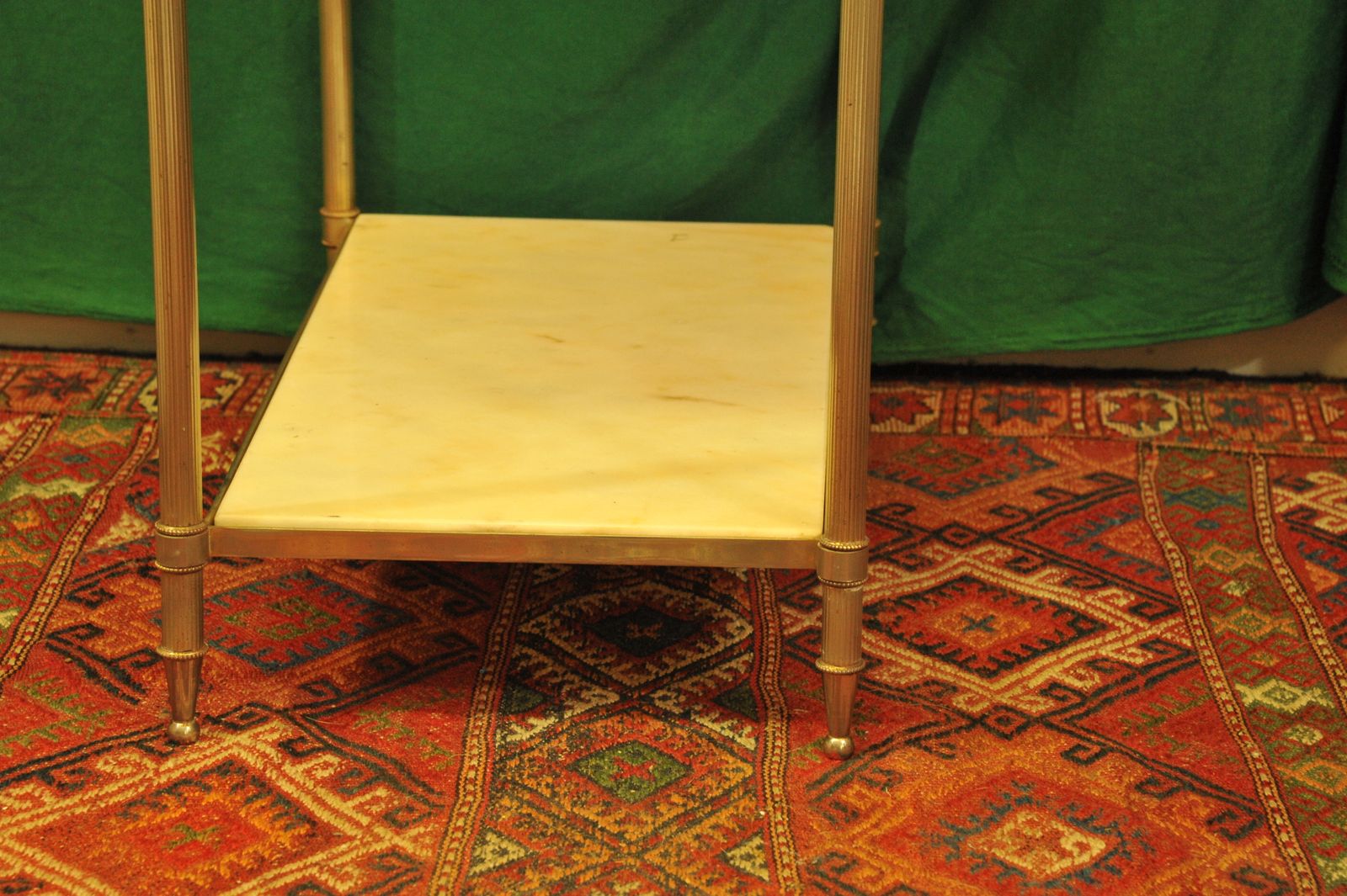 photo buy A Vintage French Mid C Two Tier Steel And Faux Marble Table