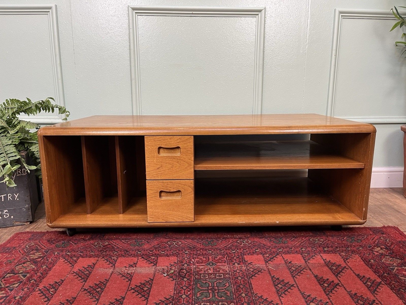 Stunning Mid Century Retro Teak Coffee Table, Media Cabinet, Gplan Ercol Style photo furniture