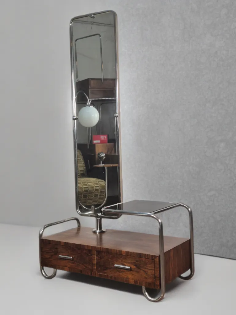 photo for sale Bauhaus Tubular Steel Dressing Cabinet By Slezak, 1930
