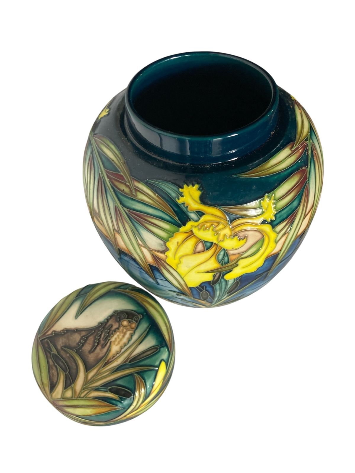 photo furniture Moorcroft Pottery 'Otters' Ginger Jar, Designed By Sian Leeper