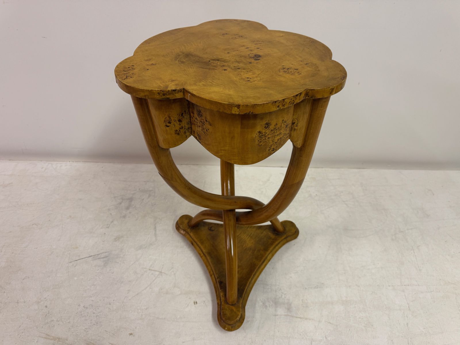 Furniture Early 20th Century Italian Burr Wood Occasional Table photo