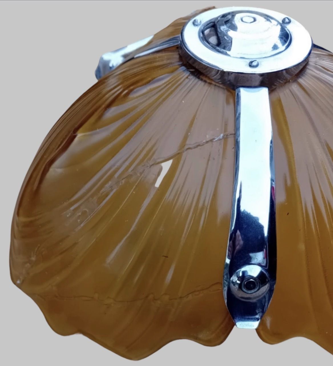 photo furniture Set Of Four Art Deco Amber Glass Light Fittings