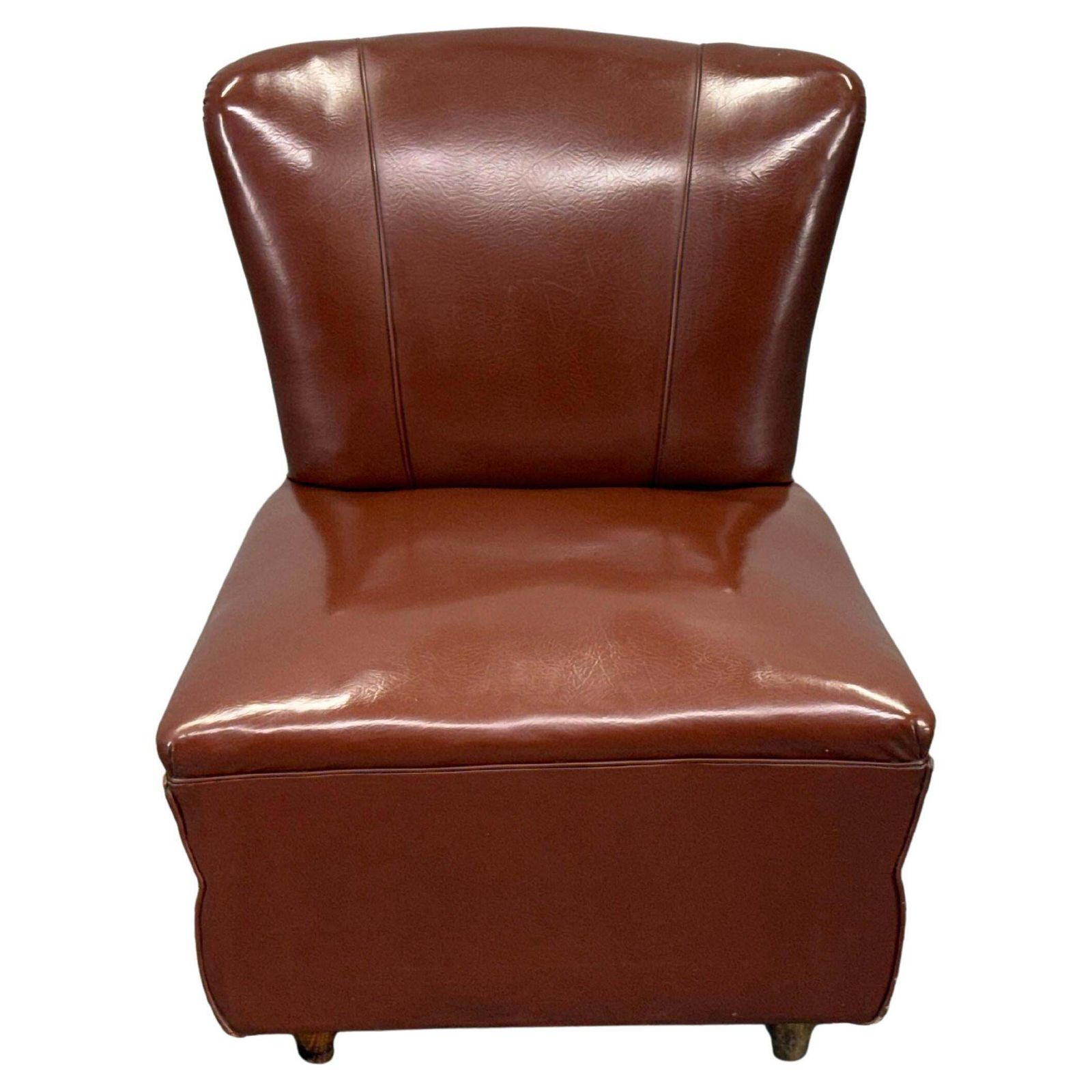 1950s Italian Mid Century Leatherette Lounge Chair
