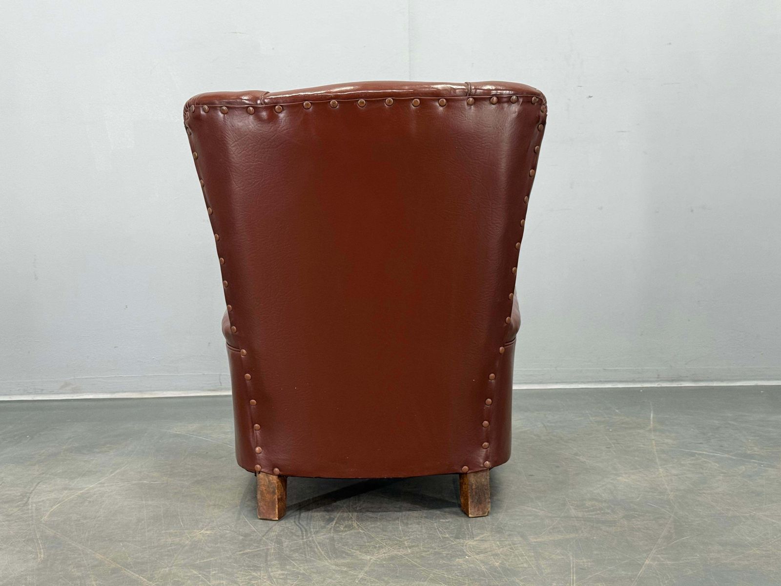 Furniture 1950s Italian Mid Century Leatherette Lounge Chair photo