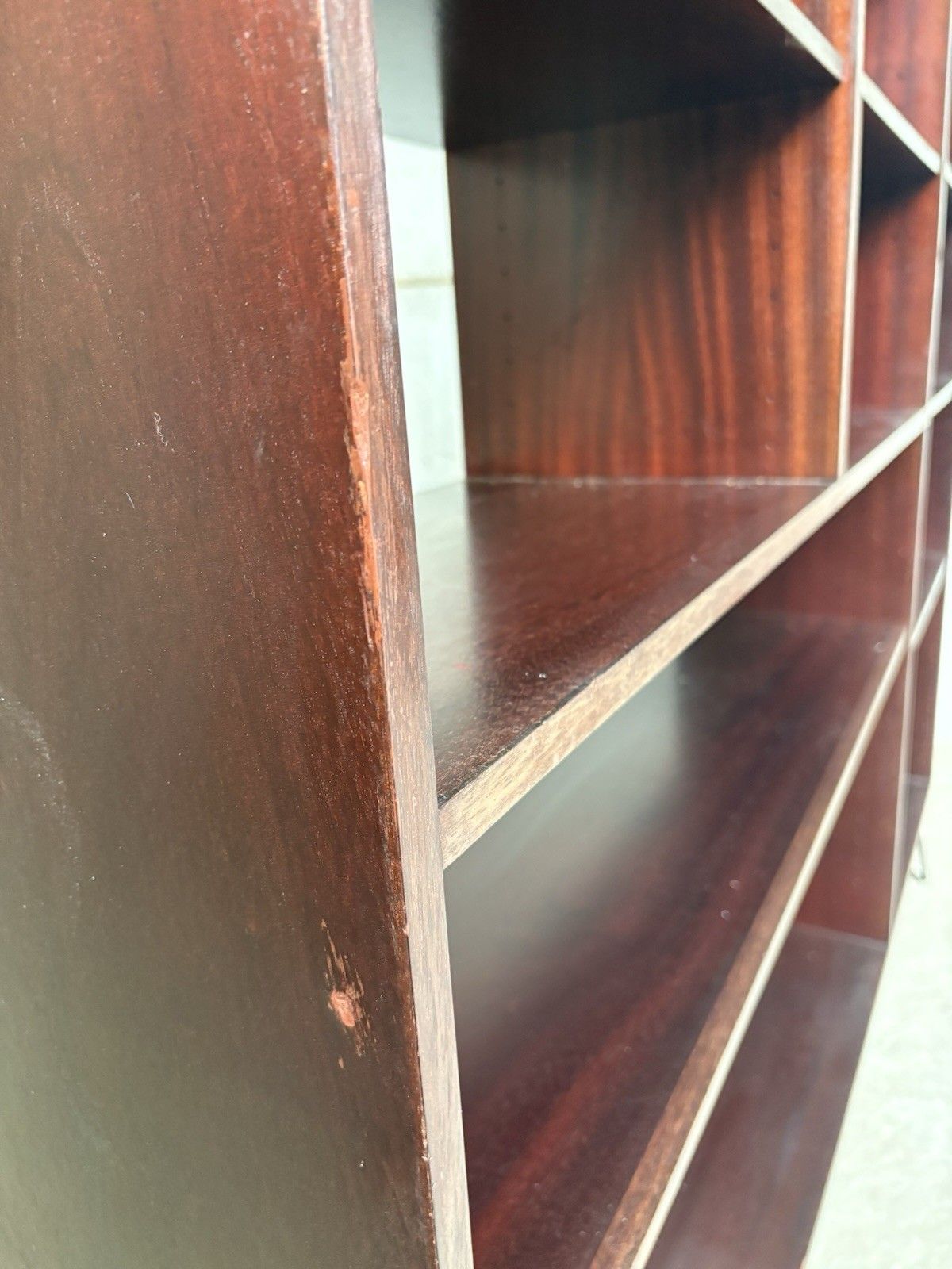 photo vinterior Vtg Mid Century Danish Rosewood Bookcase Shelving Wall Unit Retro Scandi R1069
