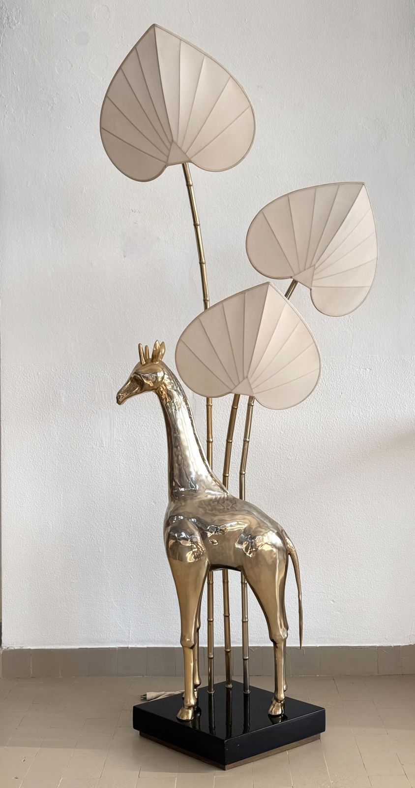 1970s Brass Giraffe Floor Lamp By Antonio Pavia With Three Lights