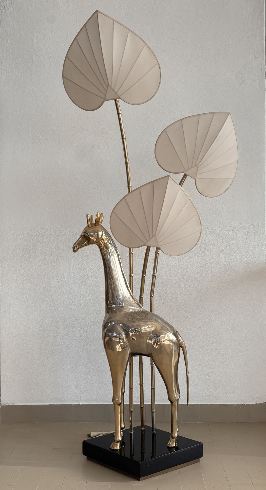 1970s Brass Giraffe Floor Lamp By Antonio Pavia With Three Lights photo furniture