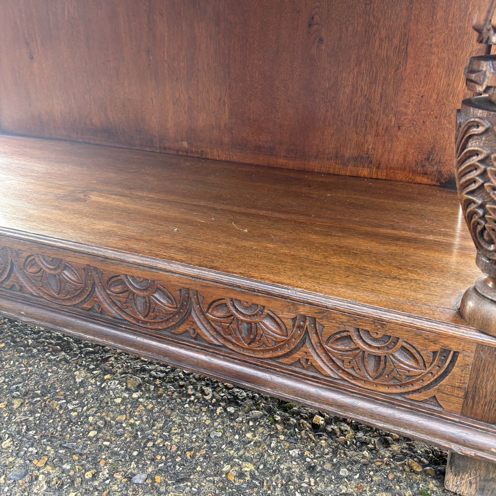 Furniture 19th Century Style English Oak Livery Court Cupboard photo