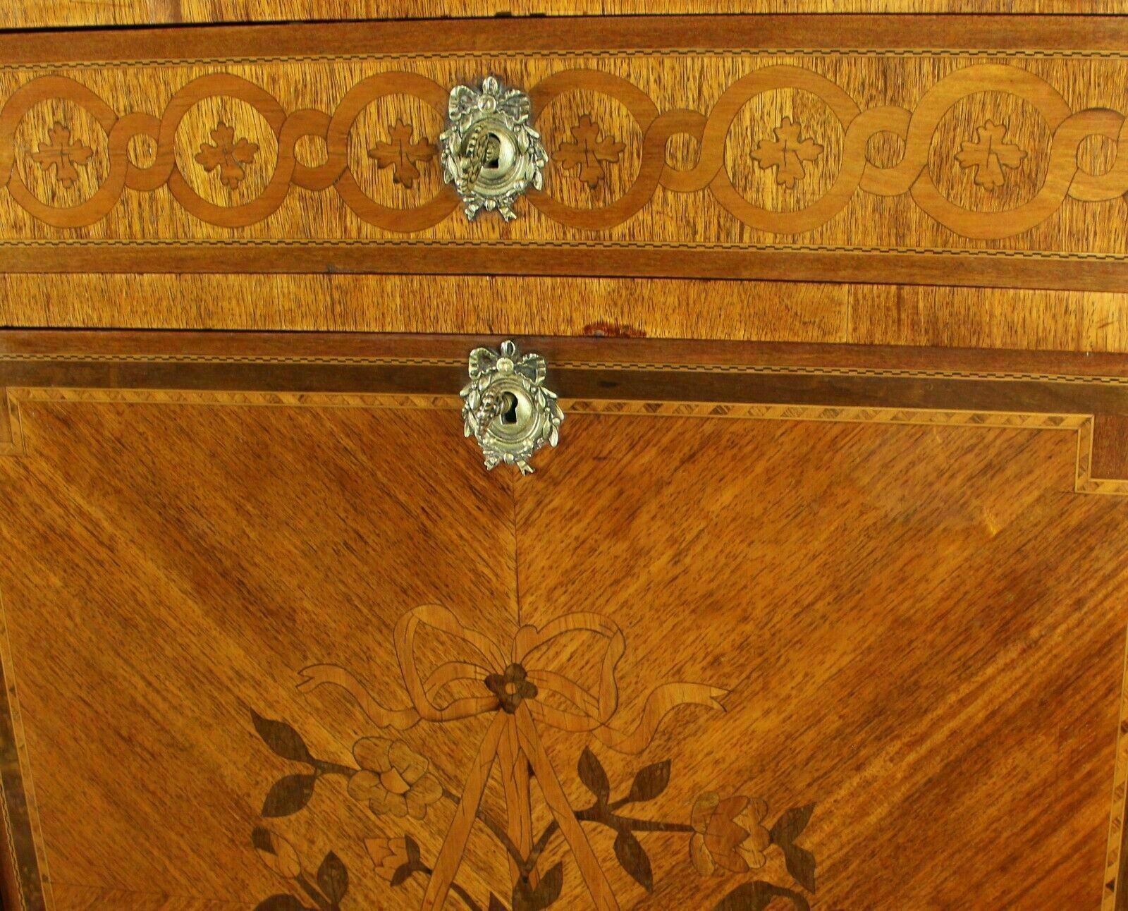 1500.0 19th C. French Marble Topped Inlaid Escritoire photo