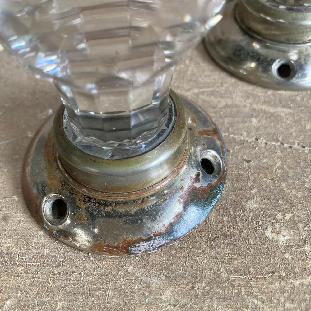 Antique Cut Glass Door Knobs, 1920s photo Home Fixtures