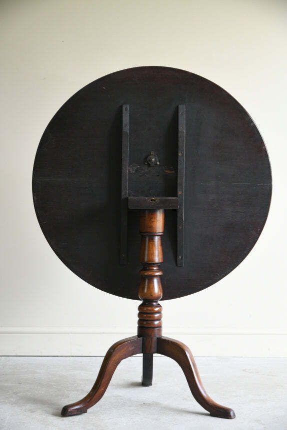 Antique Mahogany Tilt Top Occasional Table photo furniture