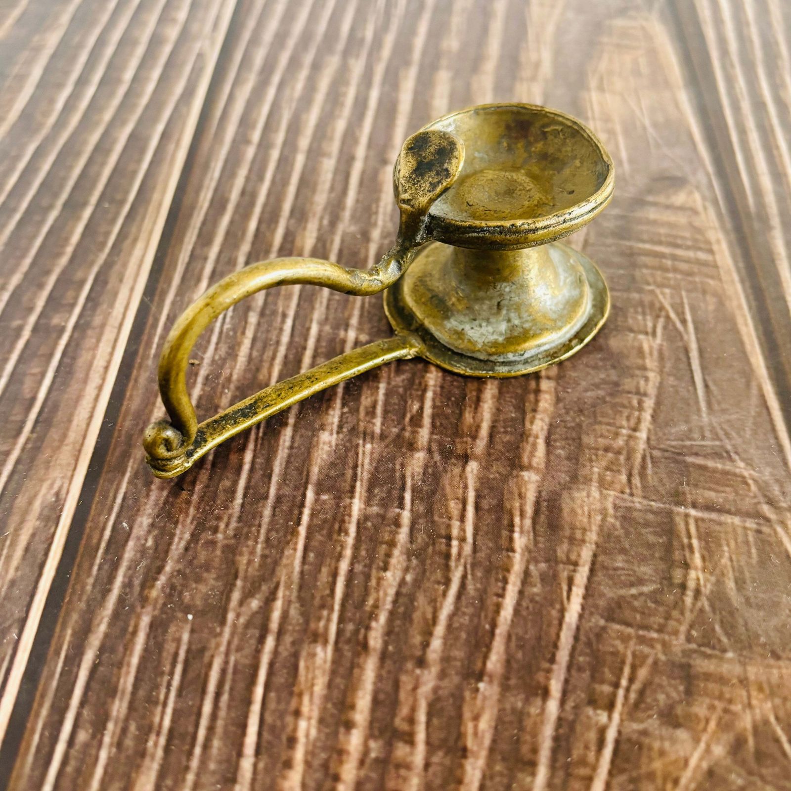 Rare Antique Sacred Brass Oil Lamp photo furniture