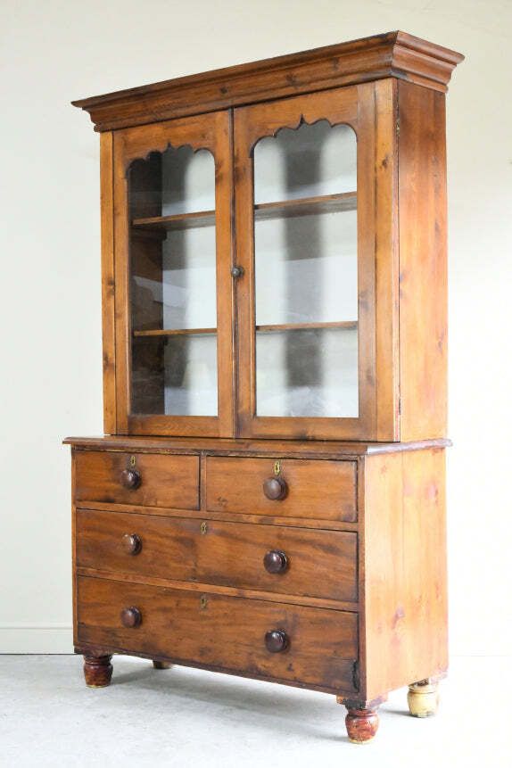 Antique Stained Pine Glazed Dresser photo furniture