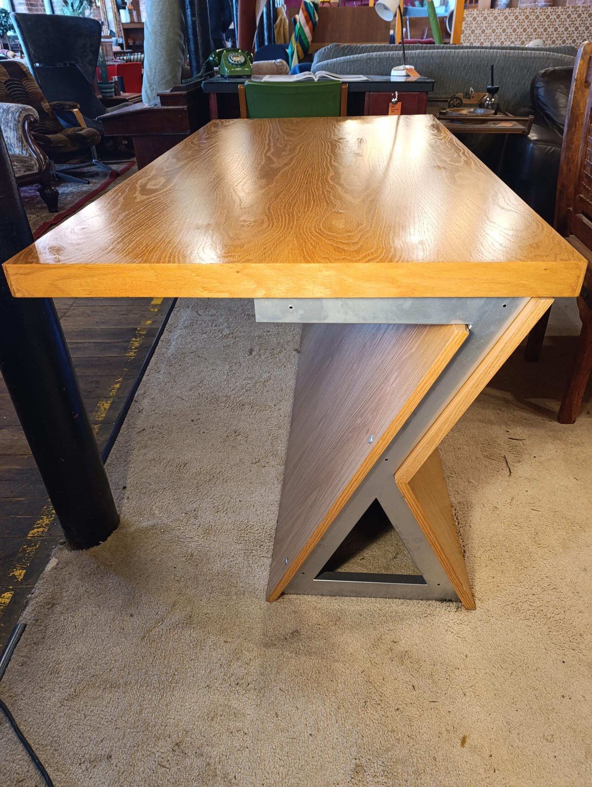 Fray Design Architectural Oak & Steel Executive Desk | 150cm | One Of One Bespoke Commission photo Furniture