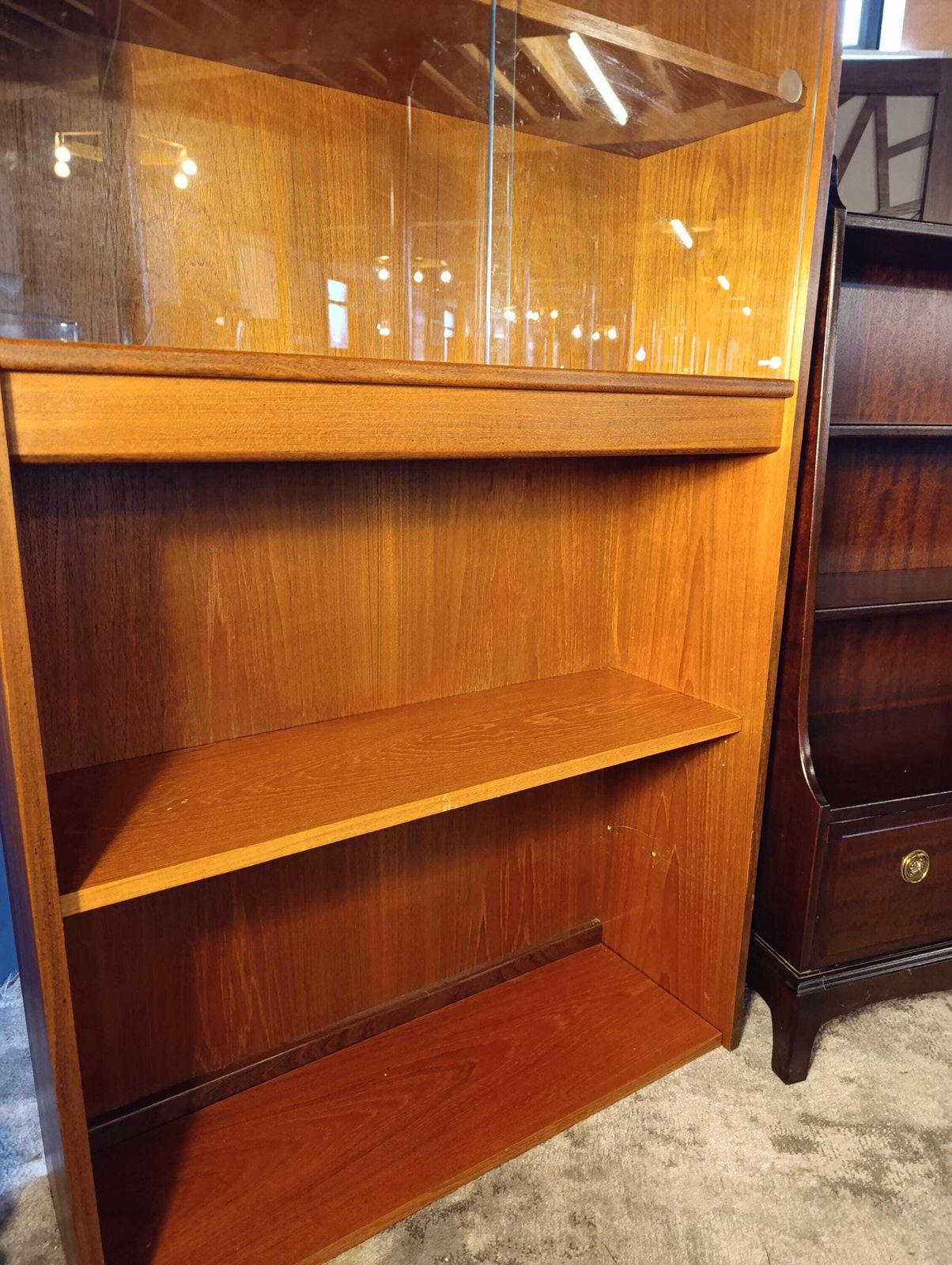 G Plan Teak Glazed Bookcase Cabinet Circa 1960s photo Furniture