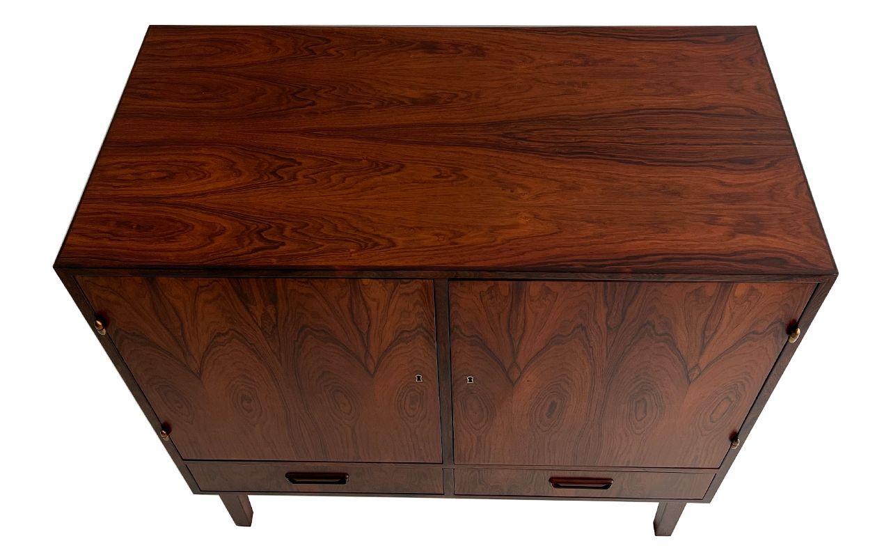 60s 1960s Large Danish Rosewood Double Sided Cabinet photo furniture