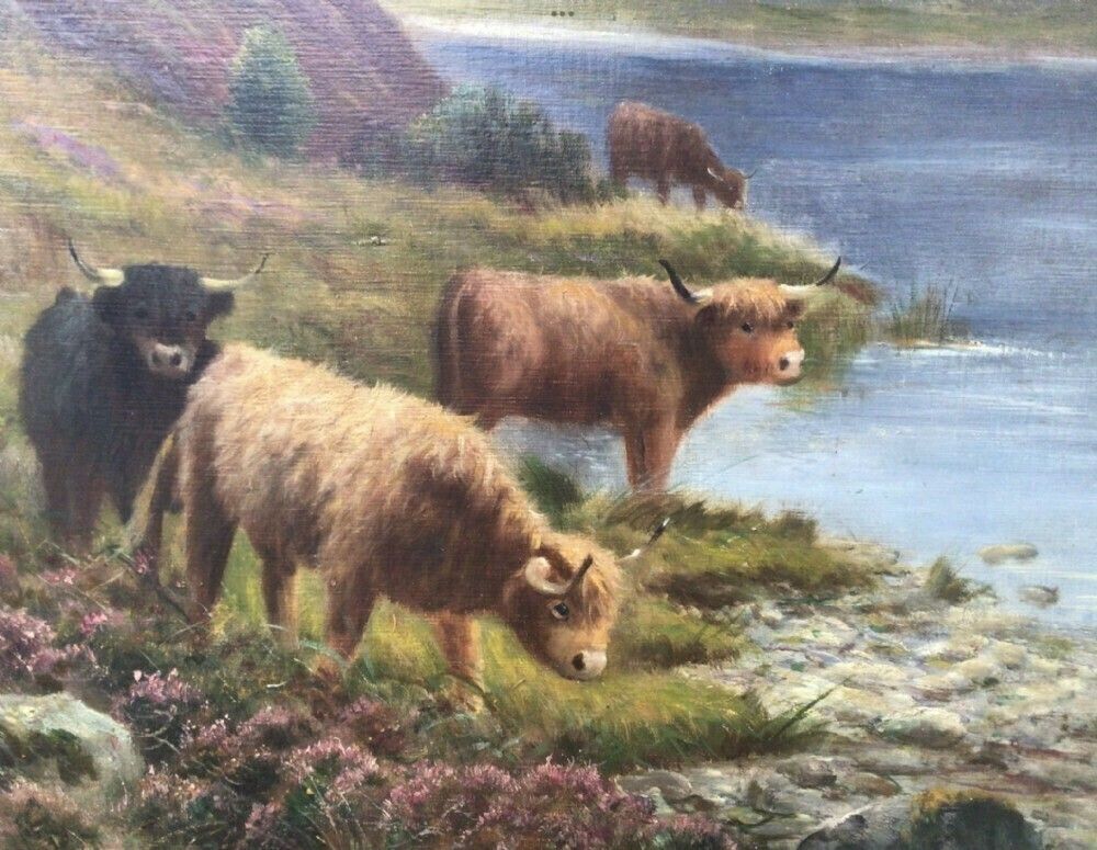 Pair Of Antique Oil Paintings By Daniel Sherrin. photo furniture