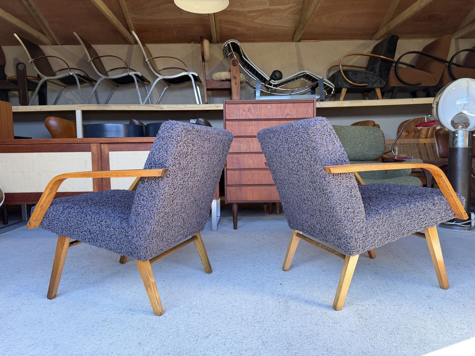 Mid Century Brussels Expo 58 Armchairs By Jiří Jiroutek For Jitona, 1960s, Set Of 2 photo buy