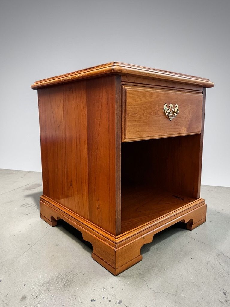 Mid Century Teak Bedside Cabinet Younger Furniture H52cm W46cm 1970s Solid Wood