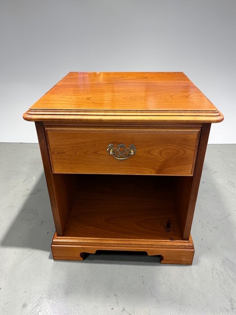 Mid Century Teak Bedside Cabinet Younger Furniture H52cm W46cm 1970s Solid Wood photo for sale