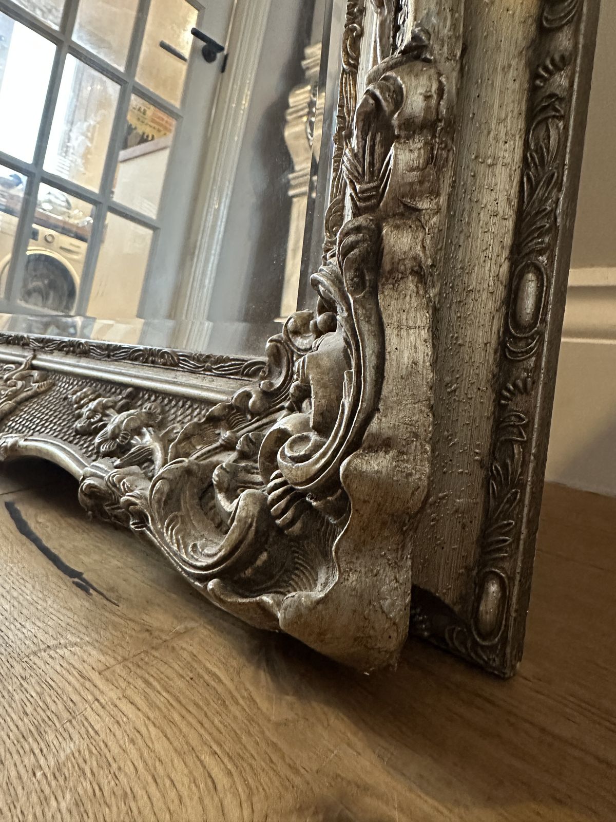 Large Wood Ornate Champagne Leaner Floor Mirror 170cm X 80cm photo buy